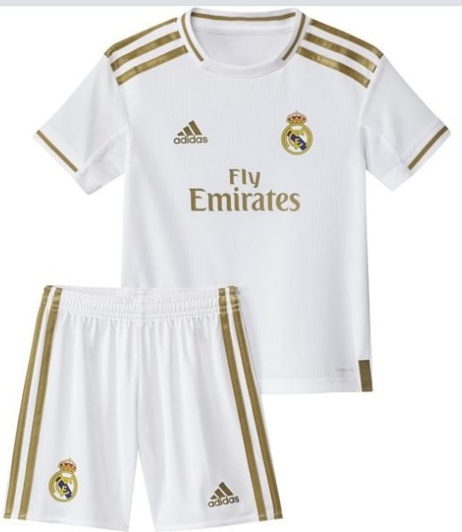 Kit infantil oficial Adidas Real Madrid 2019 2020 I jogador